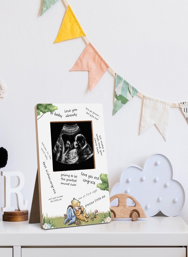 Hatzelou Classic Winnie Baby Shower Sign Picture Frame, Winnie Sonogram Picture Frame, Classic Pooh Baby Shower Signed Message Photo Frame, Gender Reveal Gifts 4.3 * 5.3 IN Photos - Image 3
